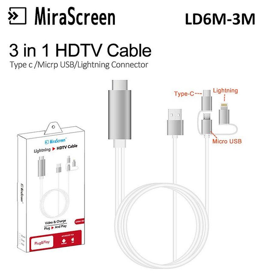  HDTV Cable Görüntü Aktarıcı 3M Kablo Plug And Play 5V 1A 